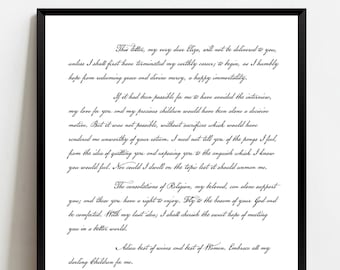 Hamilton's Love Letters To Eliza Hamilton Quote Print