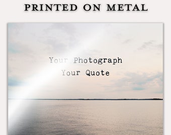 Custom Metal Photo Print Custom Quote personalized photo aluminum sign wall art decor, ready to hang custom photo gift for her gift for him