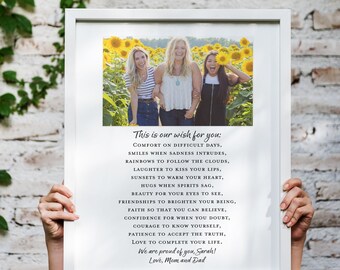 My Wish for You Photo gift print framed Personalized 21st birthday gift for her bday decor gift college student high school teen girl gift