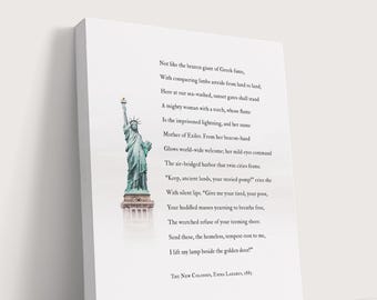 Statue of Liberty Art Print Custom Quote New Citizen Gift Ideas