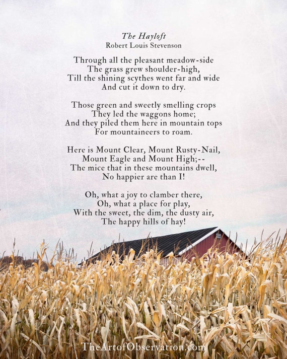 Hayloft текст. Stevenson poems. Robert Louis Stephenson poem. Robert Louis Stevenson poems. Louis Stevenson стихи на английском.