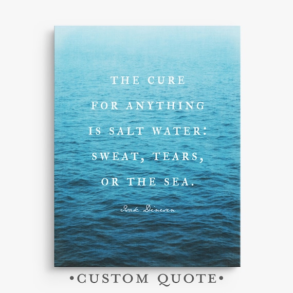 Custom Quote Ocean Print, Beach House Wall Art