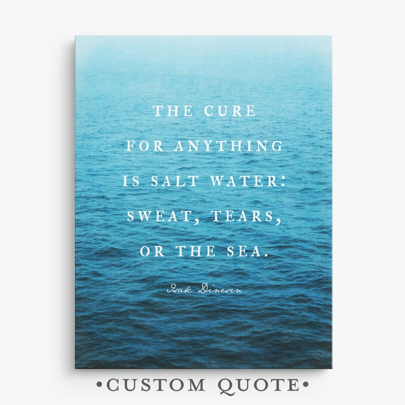 Custom Quote Ocean Print, Beach House Wall Art image 1