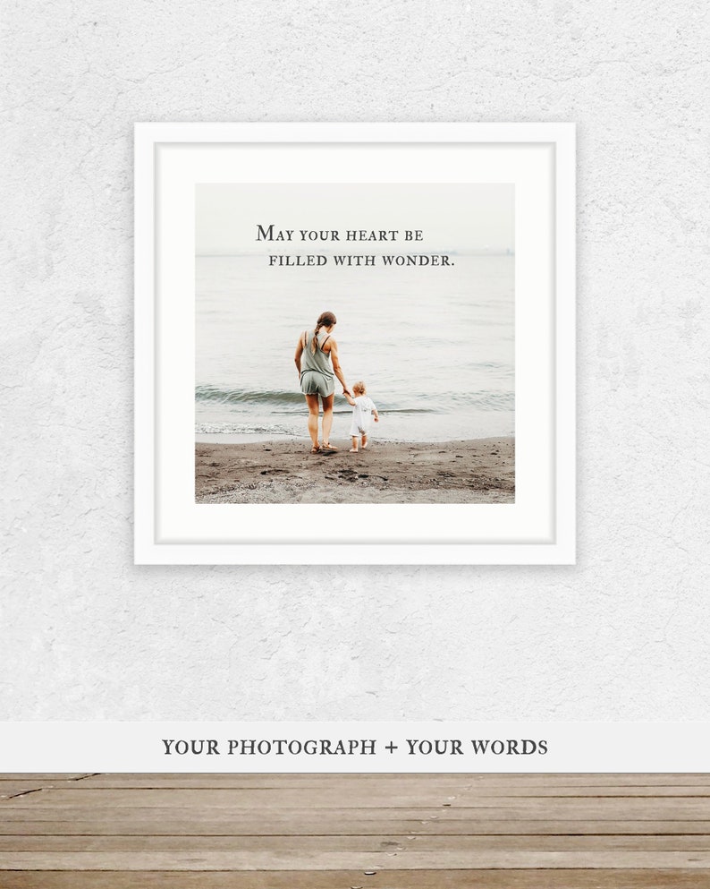 Custom Quote Photo Gift custom picture with words Personalized photo with words over image Custom photo with text Personalized gift for her image 2
