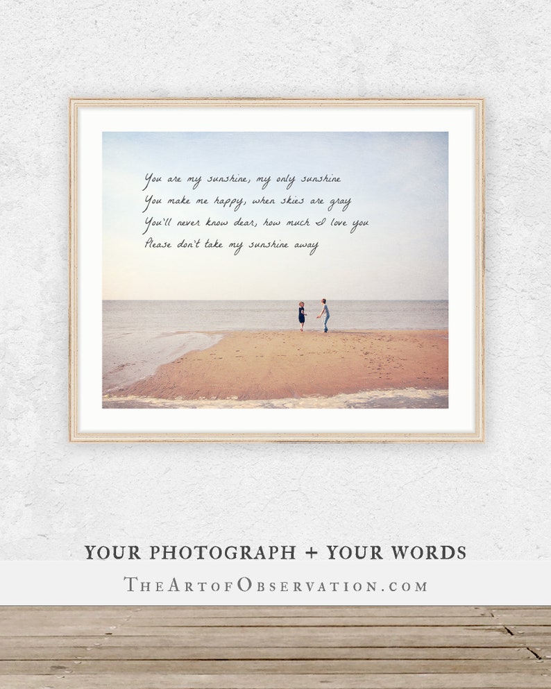 Sister Quote Gift Print Personalized Decor Your Photograph Etsy