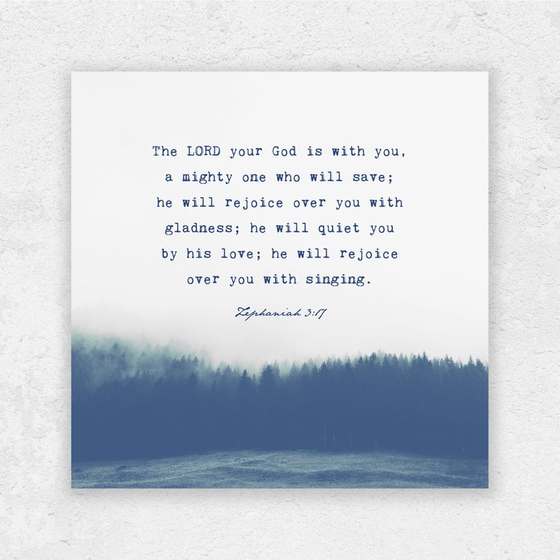 Personalized Bible Verse Print Scripture Wall Art