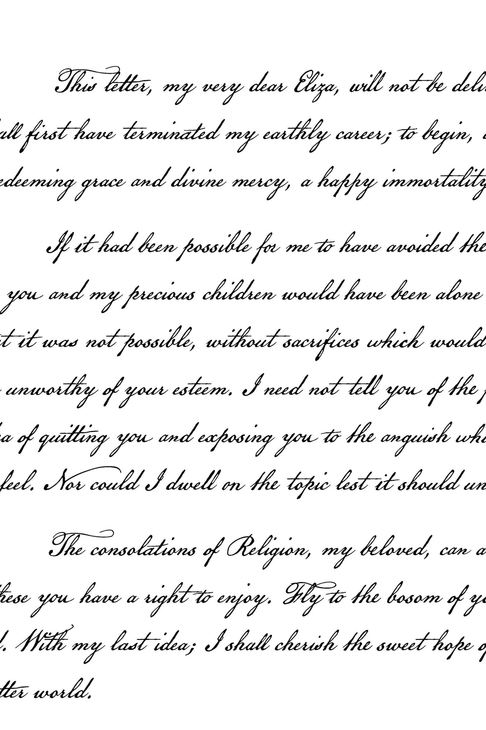alexander hamilton and eliza letters