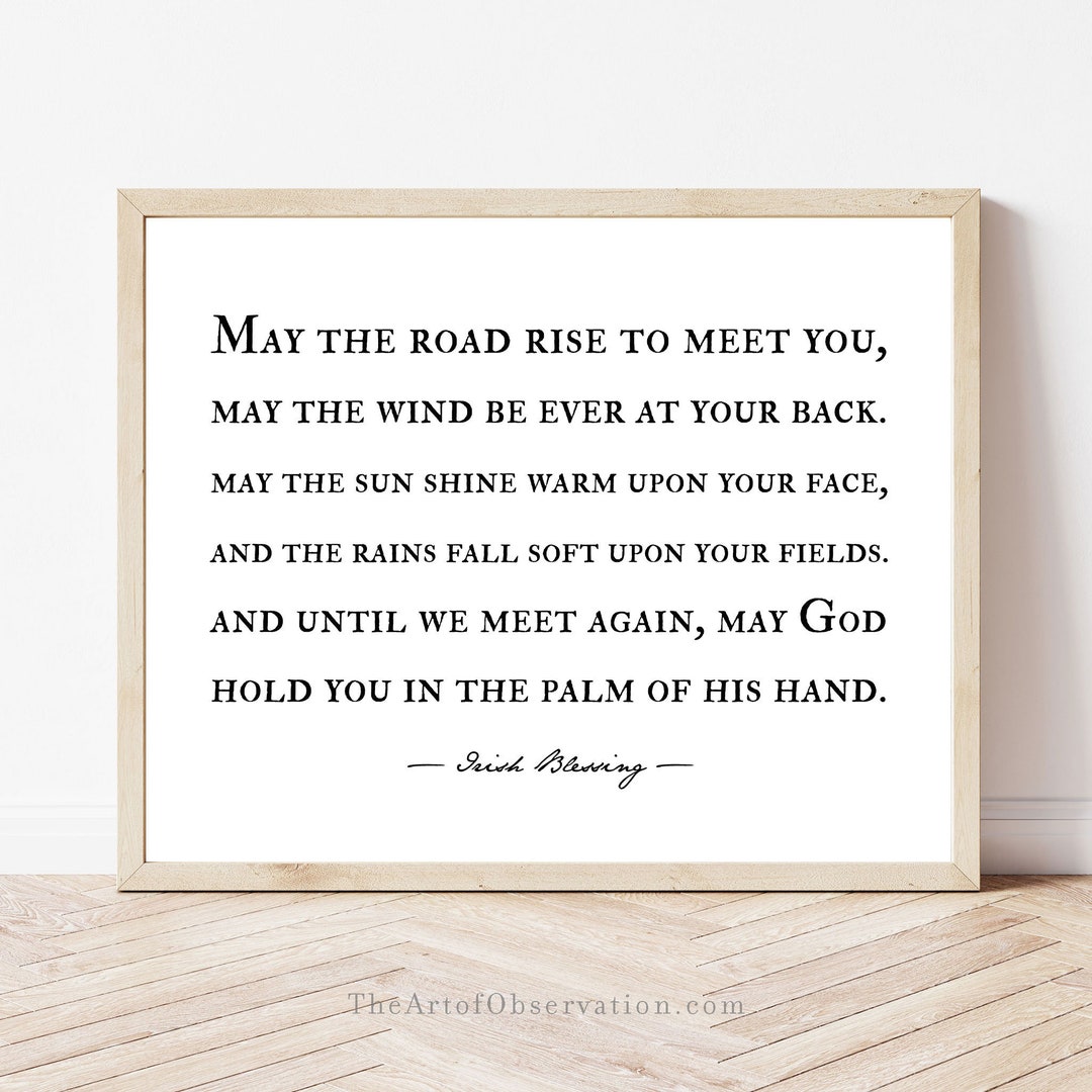 Irish Blessing Prayer May The Road