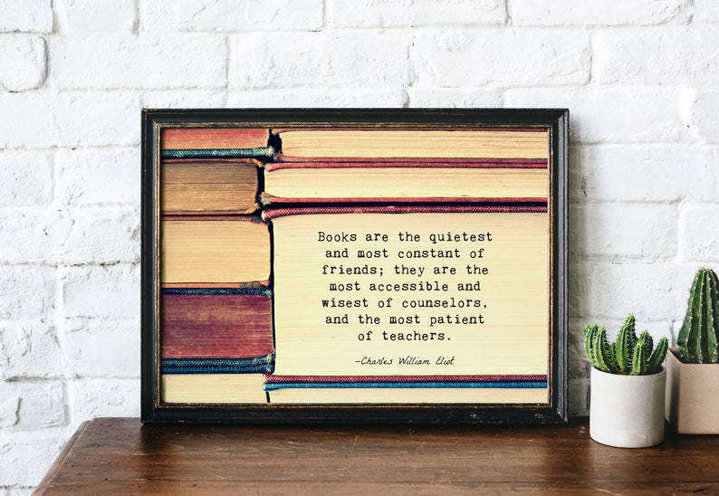 Reading Books Quote Wall Art Print Literary Quote for - Etsy