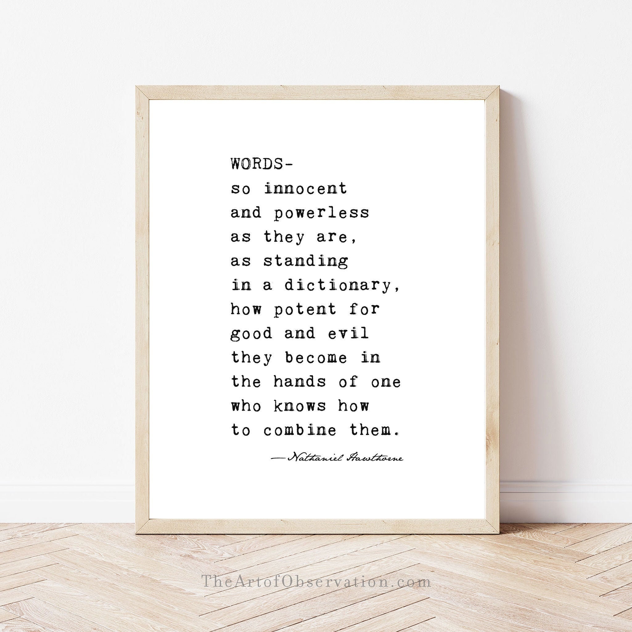 English teacher gift, classroom decor, writer gift Words quote wall a…