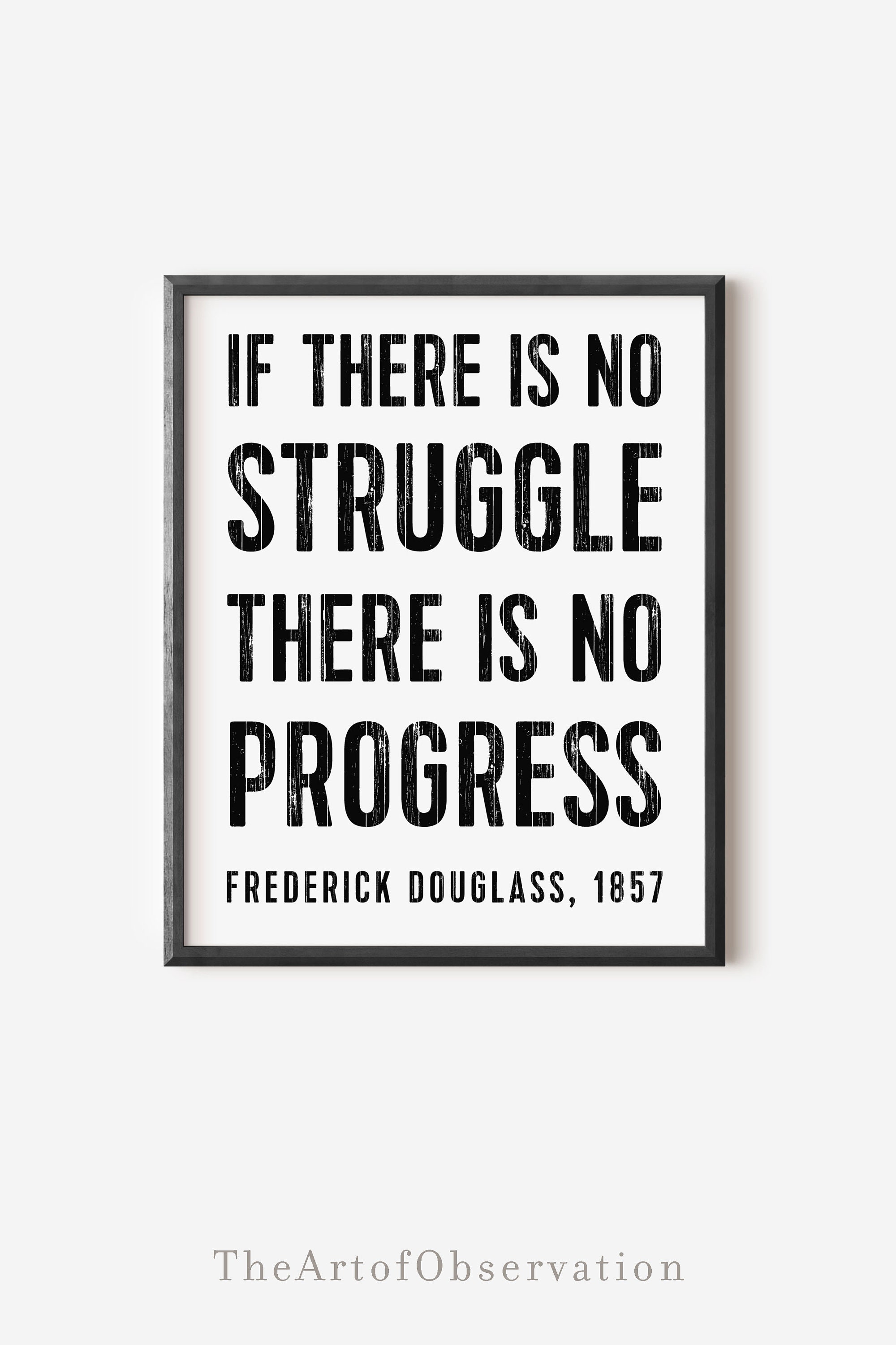 Frederick Douglass Quote Wall Art Print Leadership Gift for Social ...