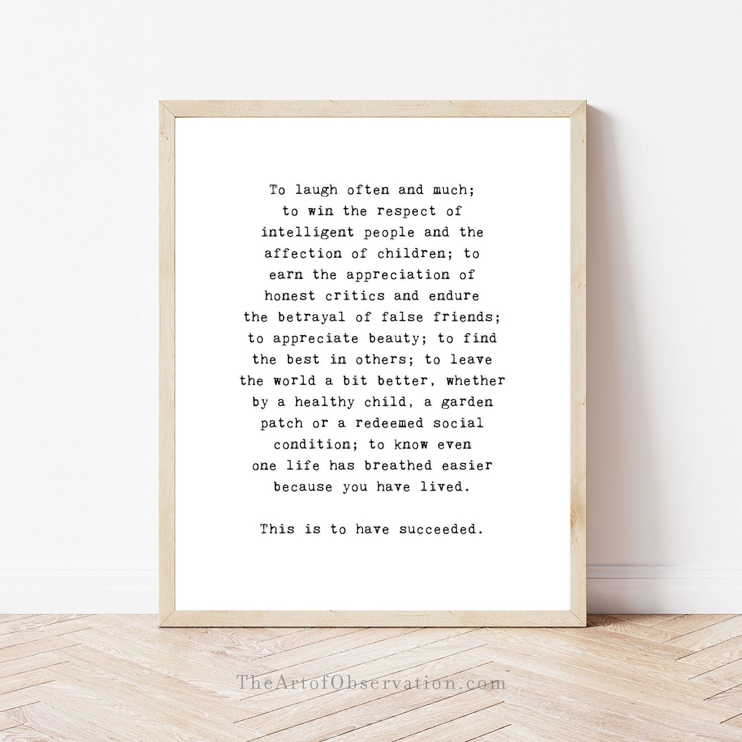 Emerson Quote Print | Typewriter Wall Art, Encouragement Gift - Etsy