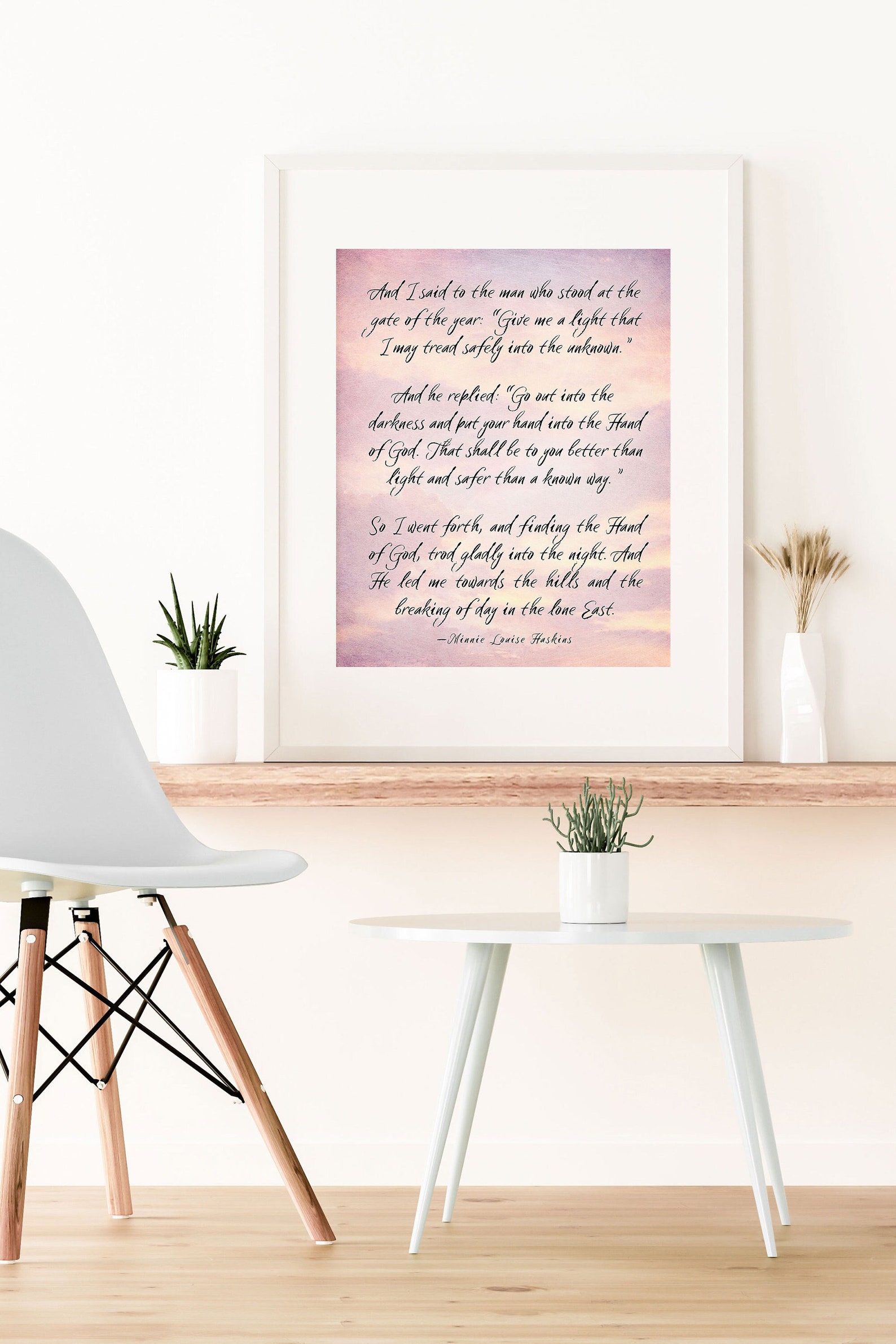 The Gate of the Year Poem Quote Wall Art Poster Print God Etsy