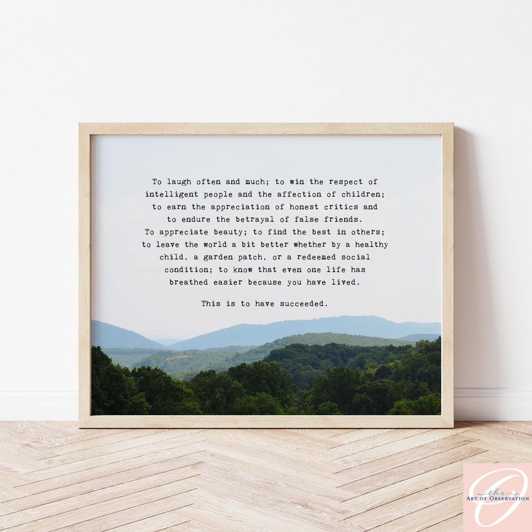 To Laugh Often and Much Framed Print Blue Ridge Mountains Inspirational ...