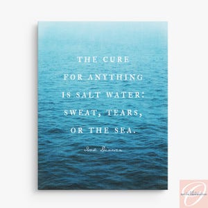 Custom Quote Ocean Print, Beach House Wall Art image 3