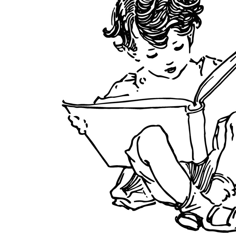 Человек читает книгу рисунок