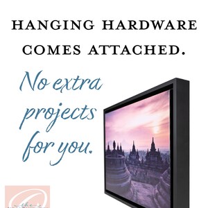 Add a frame to any Canvas print Framed Gifts custom Ready to Hang Wood Frames in black, white, or painted silver Add on framing upgrade image 4
