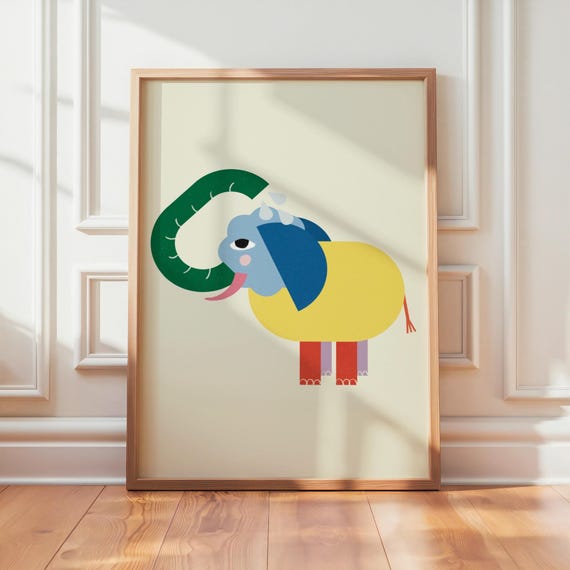 Unframed | Elephant Shower Print | Various Sizes