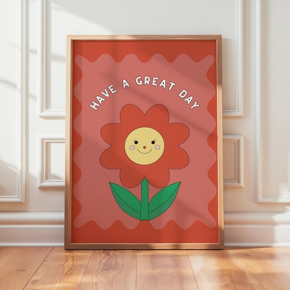 Unframed | Happy Flower Print | Various Sizes