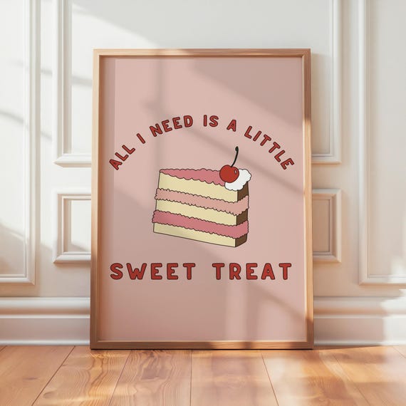 Unframed | Sweet Treat Print - Pink | Various Sizes