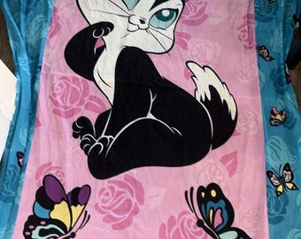 Vintage Dan River Looney Toons Pussyfoot kitten flat twin bed sheet RARE