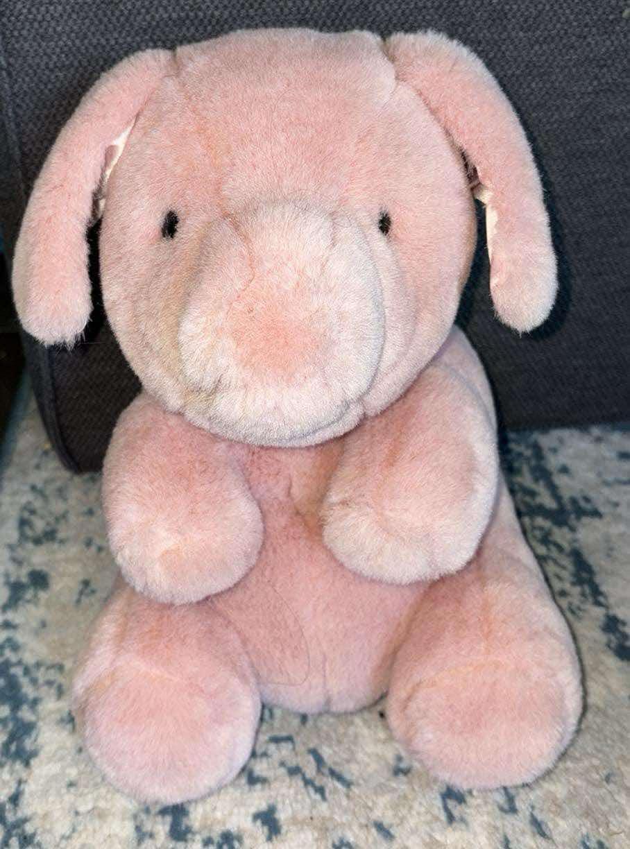 1992 Gund Plush Pink Piggy Pig Satin Ears Stuffed Hamlet 11"