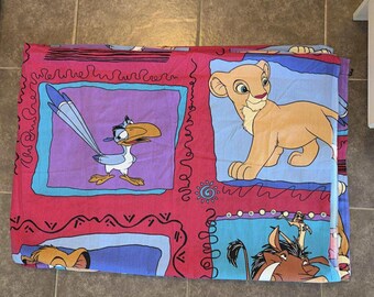 Vintage Disney The Lion King Twin Flat Bed Sheet
