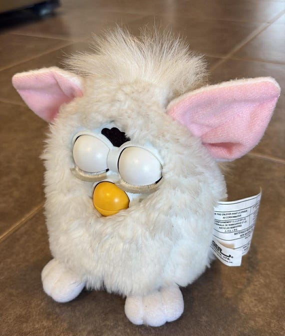 1998 Furby White Snowball Tiger Electronics NOT WORKING Read
