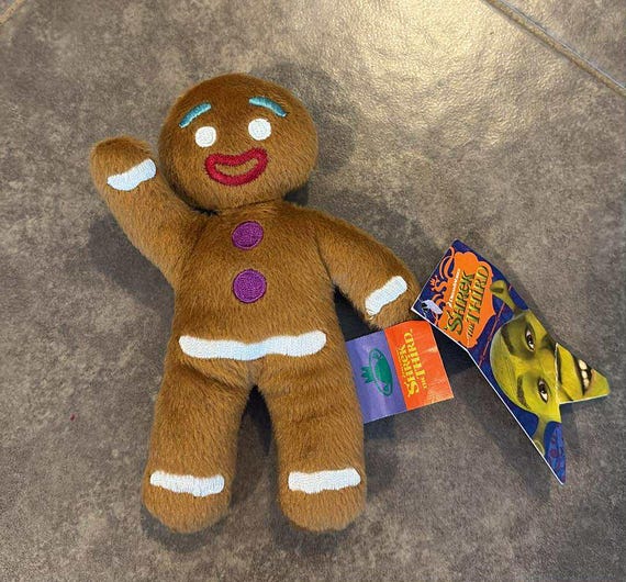 Vintage 2003 Shrek Gingy Gingerbread Man Plush Inch With Tag