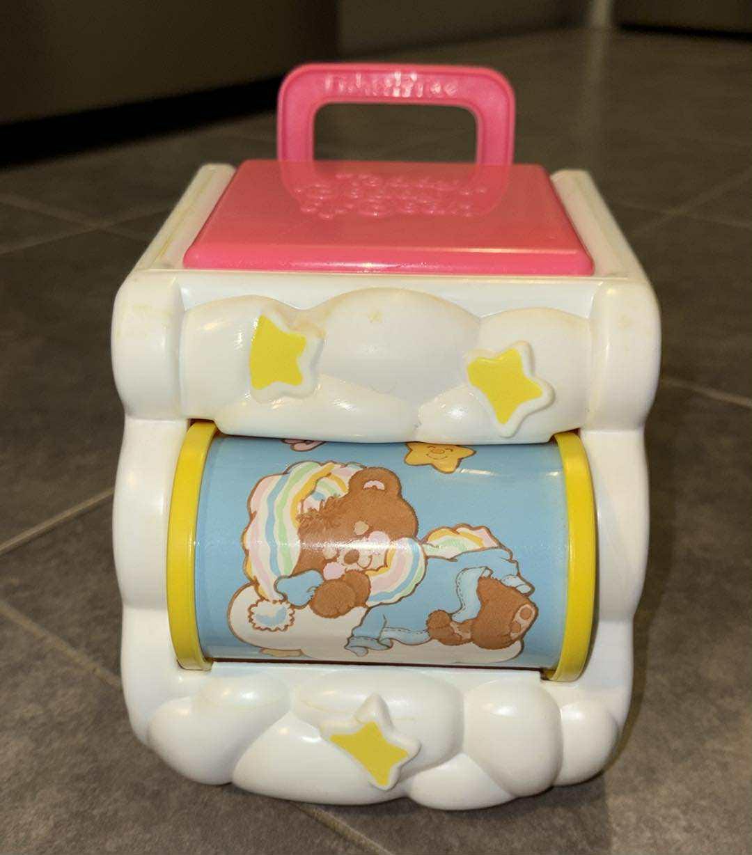 Vintage Fisher Price Teddy Beddy Bear Jack in the Box Baby Toy