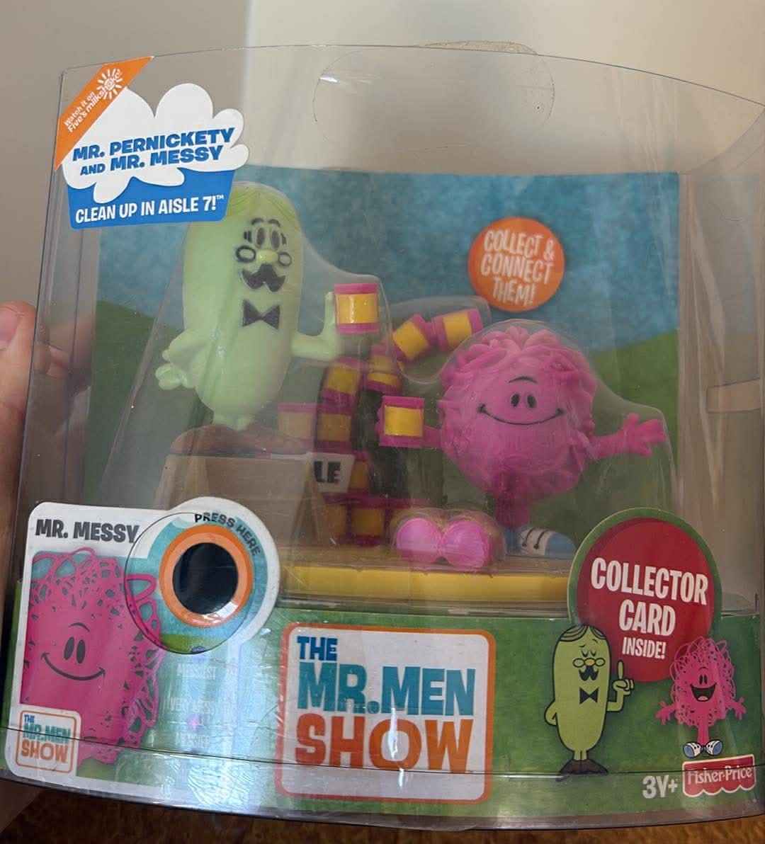 Fisher-price Mr. Men Mr. Pernickety & Mr. Messy Toy Set (clean up