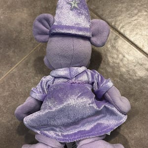 Disney Mickey Mouse Violet paarse tovenaar knuffel 12 inch afbeelding 2