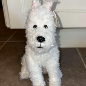 TY Snowy The Adventures Of Tintin White Stuffed Animal Dog 7&quot;