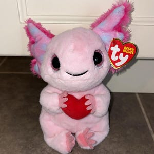 Ty Beanie Baby Bellies ロッキー 6インチ バレンタインデー アホロートル