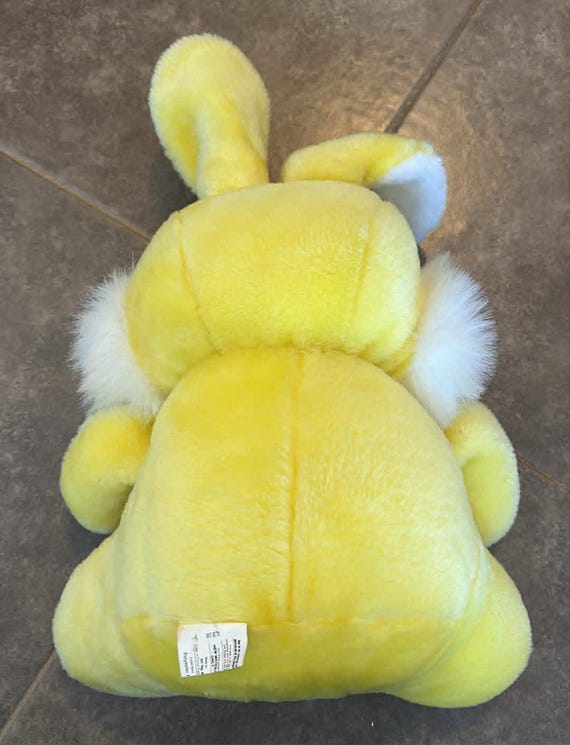 Vintage 1980s Yellow Pastel Bunny Heart Tummy 12 Inch - Etsy