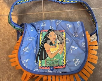 Vintage 1995 Disney Pocahontas Blue Purse Bag