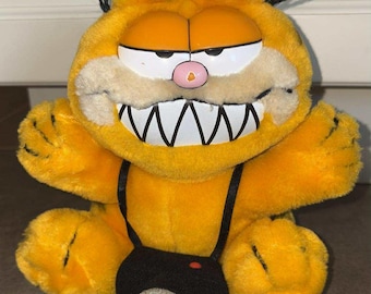 Vintage 1981 Garfield Make My Day Plush 8”- Dakin Angry Face With