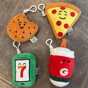Canada 7 Eleven Plush Bag Hanger Keychains 4 included
