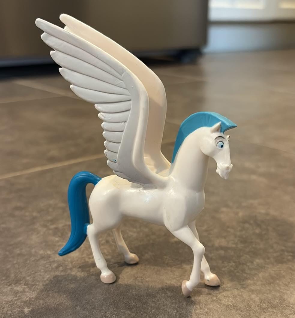 1997 Disney Hercules PEGASUS Horse Figure Original Mattel 4 Inch