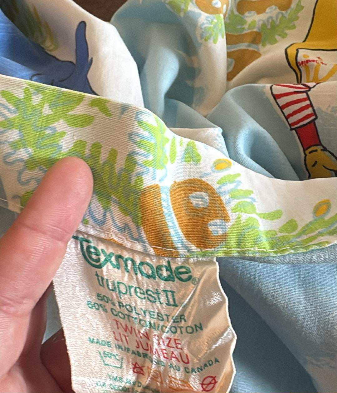 1970s Mcdonald's Twin Flat Bed Sheet Texmade Truprest II