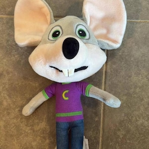 Chuck E Cheese Mascot Plush Stuffed Animal Toy Doll 10&quot;