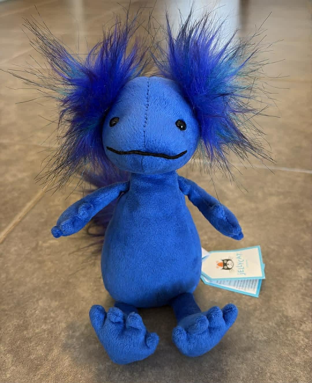 Jellycat Axolotl Blue Andie Plush Stuffed Animal Retired