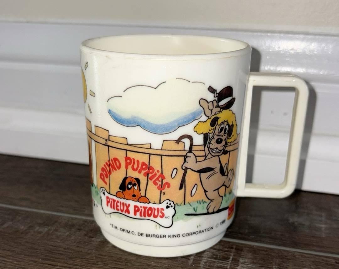 Vintage 1986 Burger King Pound Puppies Mug Plastic Cup - Etsy
