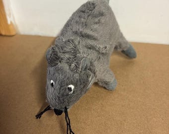  ぬいぐるみ マウス グレー 専用袋付き IKEA Gosig マスグレーマウス ぬいぐるみ 5.25インチ ミニ