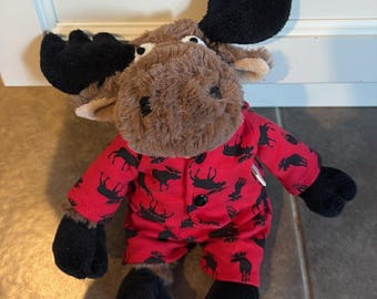 Little Blue House Brown Moose in Pajamas Plush 10" Stuffed Animal