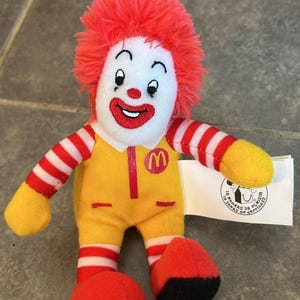 TY Original Beanie Baby McDonald 4 inch Ronald McDonald Happy Meal Toy