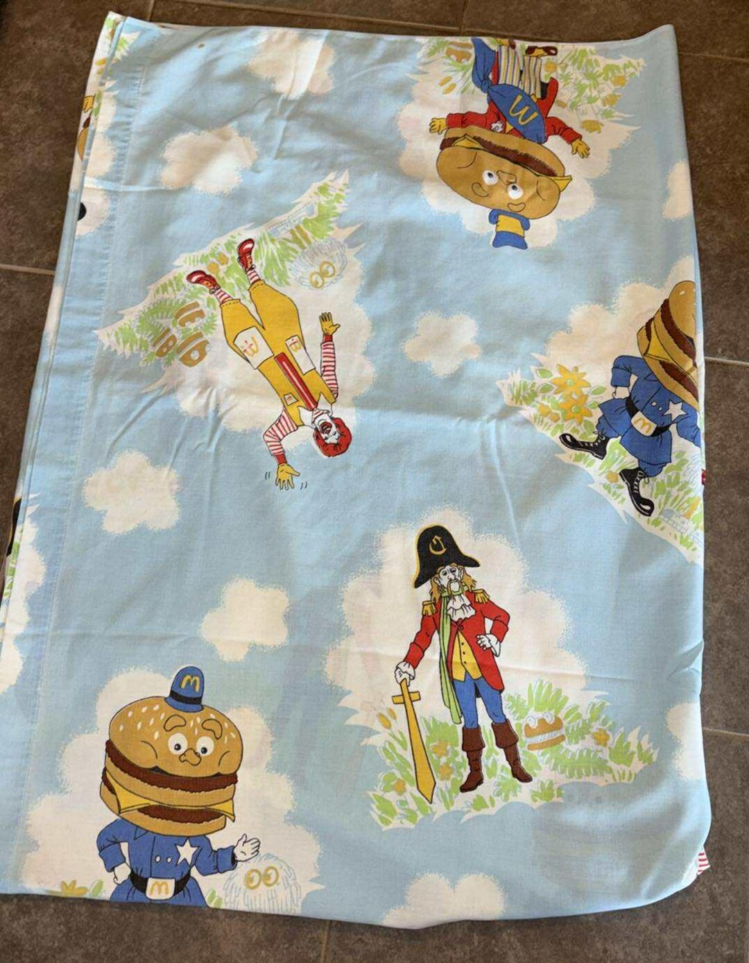 コレクション 78' McDonald's  TWIN FLAT Sheets 1970s Mcdonald's Twin Flat Bed Sheet Texmade Truprest II