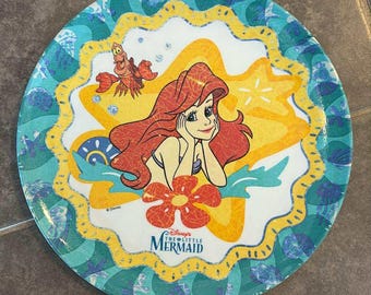 Vintage Disney Mała Syrenka Talerz z melaminy
