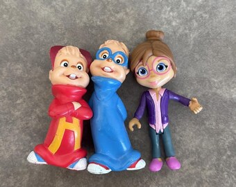 1990 KFC Alvin and the Chipmunks PVC Toys (alvin, Simon, Jeanette