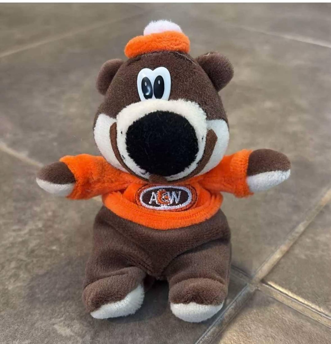 60' A&W Restaurant Bear Plush Doll 50㎝ A&W Root Beer Rooty Promo Mascot Bear Stuffed Plush 5